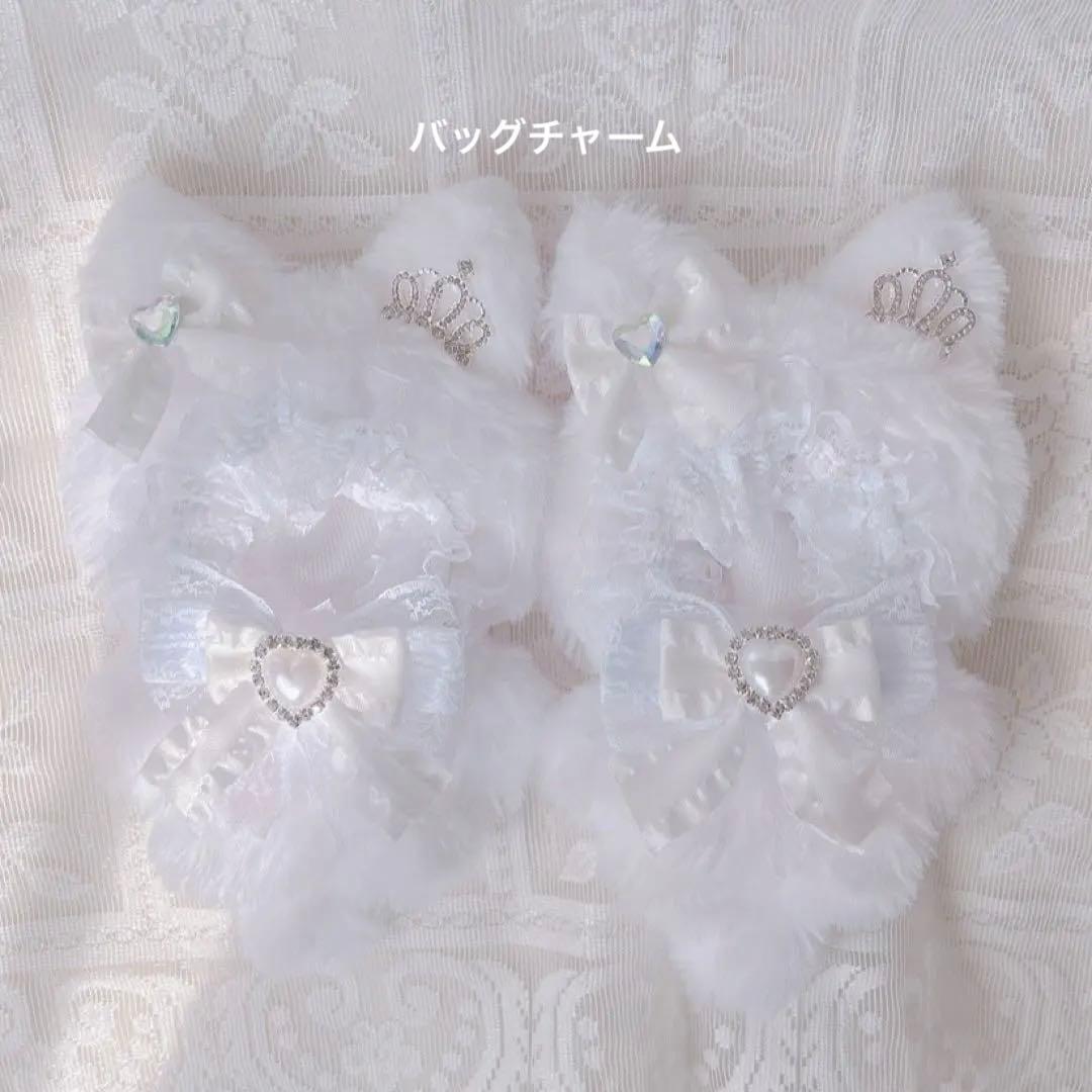 b.94 ぬい服 12cm ちびぐるみ 着ぐるみ 白 ねこセット♡